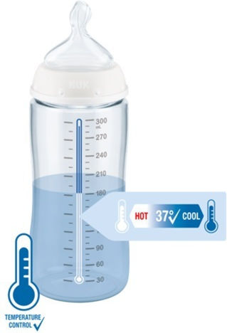 Nuk Plastic Baby Bottle First Choice Anti-colic with Silicone Teat for 6-18 Months Blue 360ml