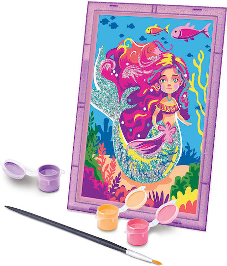 HappiHobbi Рисуване Paint By Numbers Митична Русалка за Деца 7+ Години