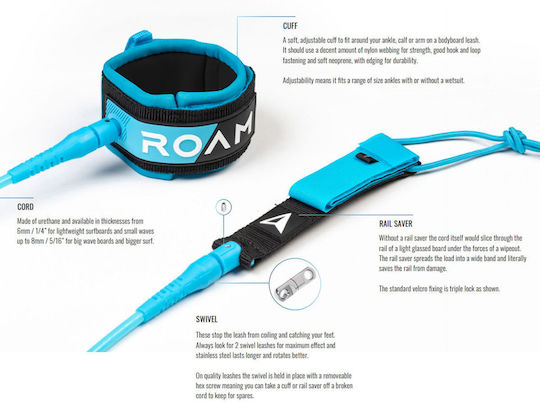 Roam Ankle Strap for SUP Blue
