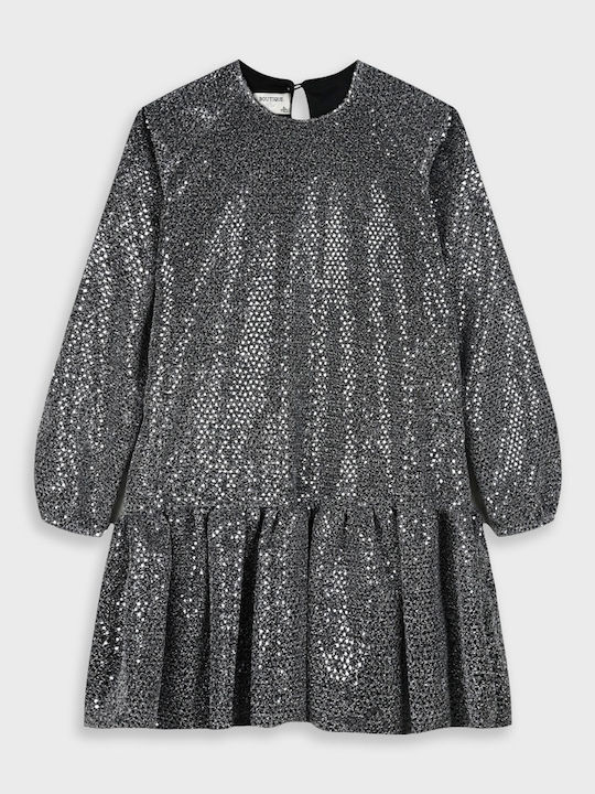 Kinderkleid Langärmelig Silber