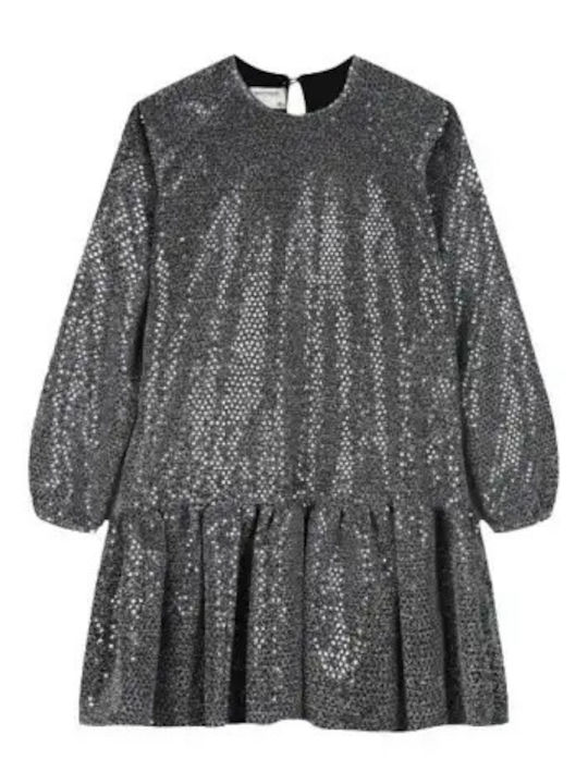 Kinderkleid Langärmelig Silber