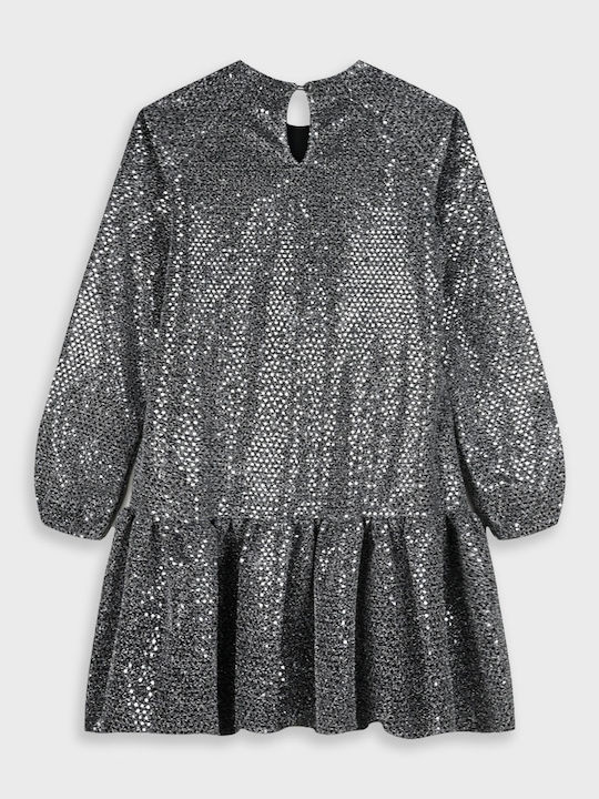 Kinderkleid Langärmelig Silber