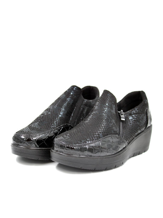 Anatomic Women's Leather Black Slip-Ons