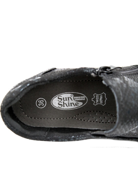 Anatomic Women's Leather Black Slip-Ons