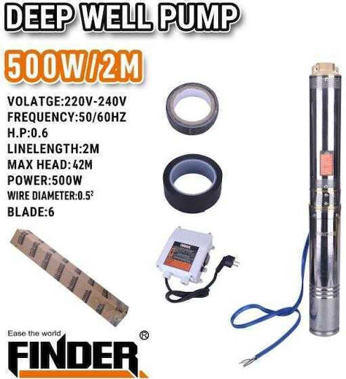 Finder Single-Phase Drilling Pump 0.66hp 197425