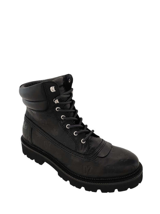 Leder Herrenstiefel Schwarz