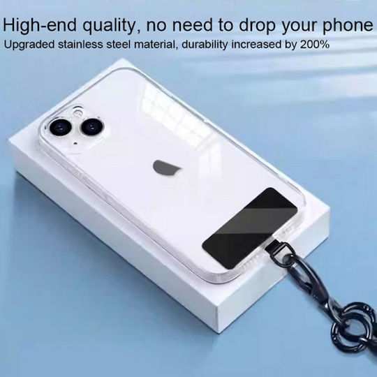 Metal Mobile Phone Lanyard Ring Fixing Gasket Silver