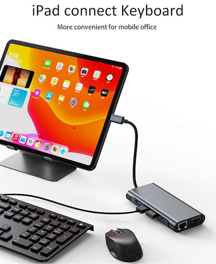 Dahua USB-C Docking Station with HDMI 4K PD Ethernet Grey (da11in1)