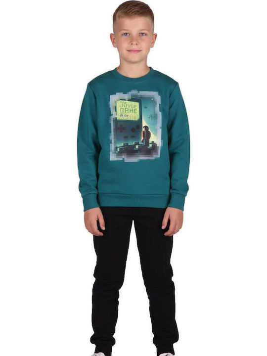 Kids Sweatpants Set Petrol Blue