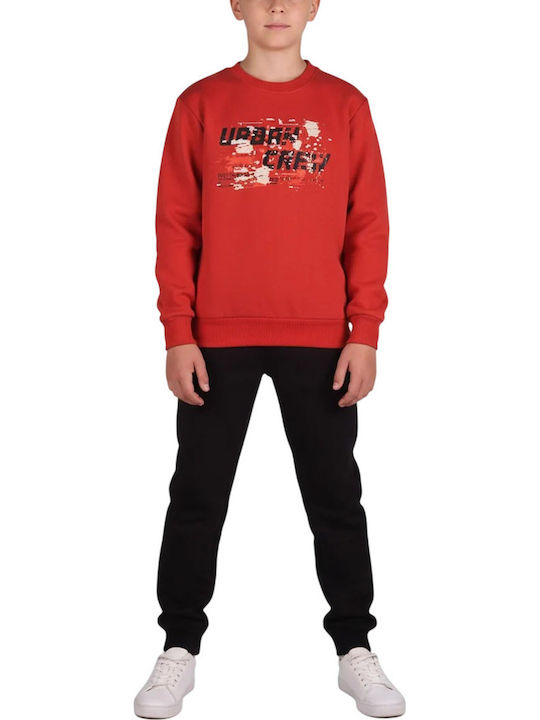 Kids Sweatpants Set Orange Urban Crew