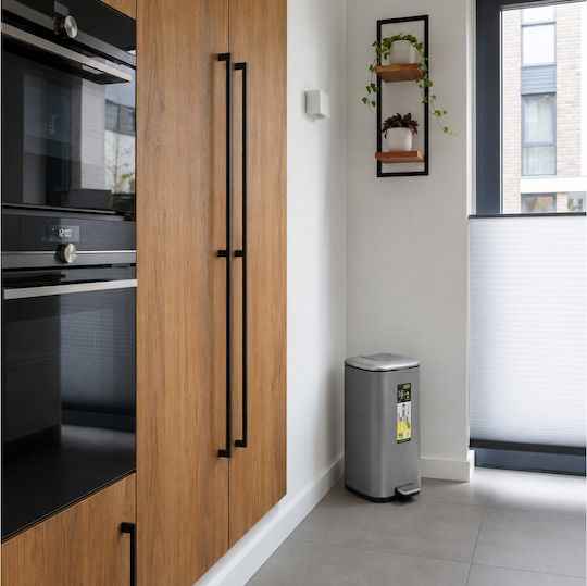 Eko Metallic Grey 20L Waste Bin