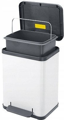Hailo Plastic Waste Bin with Pedal White 17lt