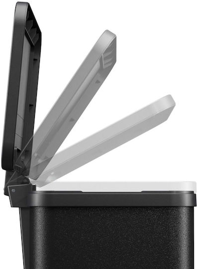 Hailo Plastic Waste Bin with Pedal Black 26lt