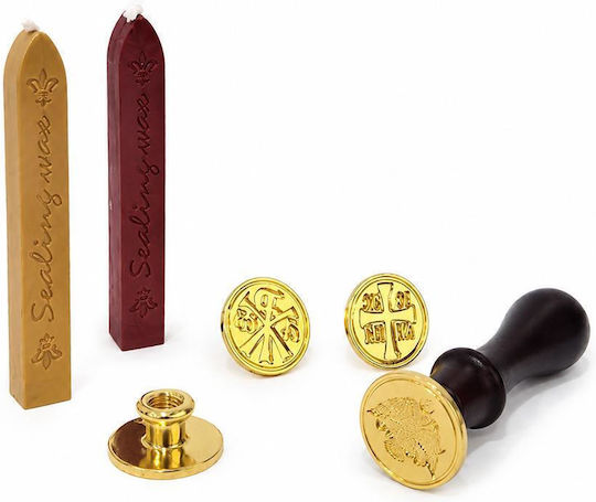 Set of Sealing Wax 4 Seals & Sealing Candles