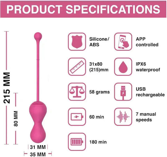 Kegel Master Bälle Intelligenter Kegel Trainer App Rosa