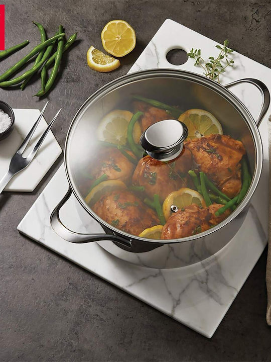 Metaltex Icona Deep Stainless Steel Pot 3.7lt / 10cm