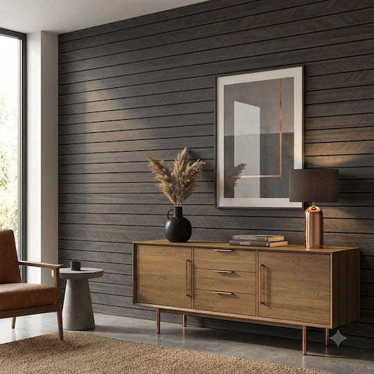 Selbstklebende Tapeten Wand Braun 60x300cm