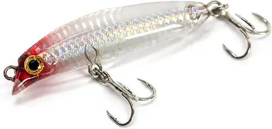 Soul Lures Ghostler Micro Lipless 50s Τεχνητό Δόλωμα Ψαράκι (Minnow) Φωσφοριζέ 07 - Phantom Scale
