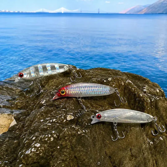 Soul Lures Ghostler Micro Lipless 50s Τεχνητό Δόλωμα Ψαράκι (Minnow) Φωσφοριζέ Holo Ghost