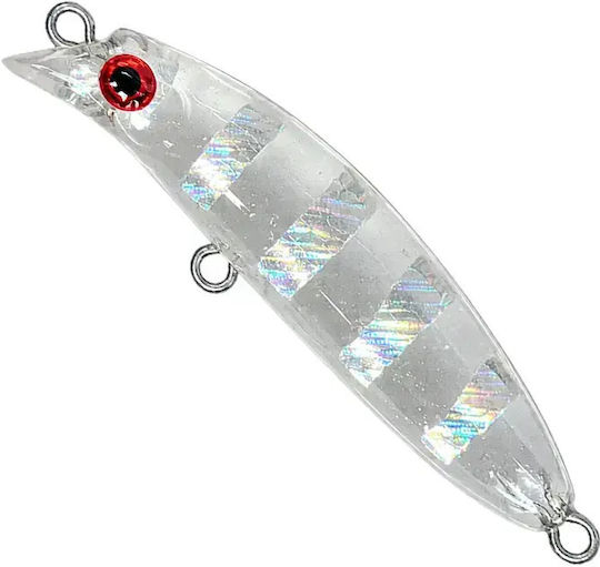 Soul Lures Ghostler Micro Lipless 50s Τεχνητό Δόλωμα Ψαράκι (Minnow) Φωσφοριζέ 02 - Inferno Flash