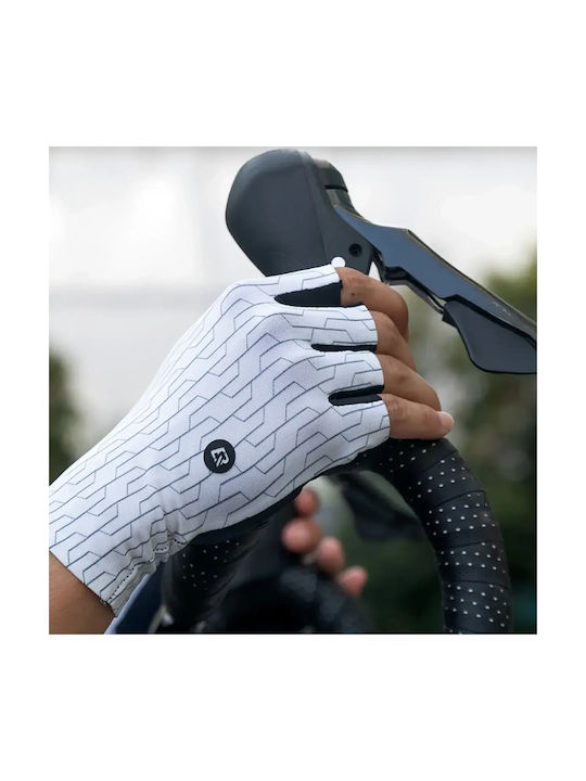 Rockbros Half Finger Cycling Gloves Adults White