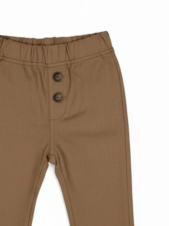 Παιδικό Παντελόνι Chino Λινό Καφέ