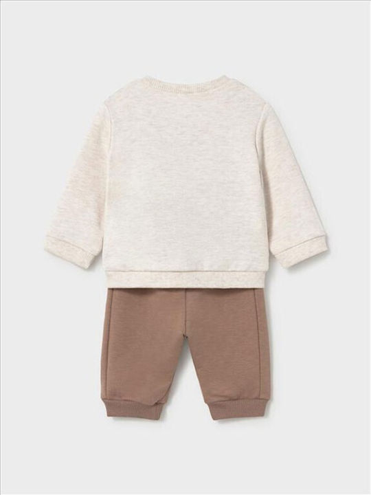 Kids Sweatpants Set Ecru 4 Pieces