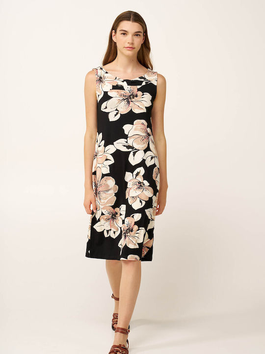 Sommer Midi Damenkleid Schwarz