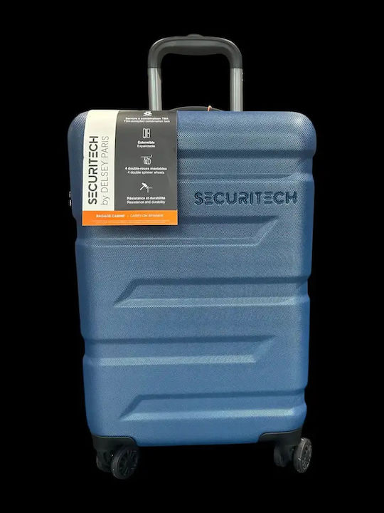 Securitech by Delsey Βαλίτσες Ταξιδιού Σκληρές Μπλε Μέγιστου Ύψους 81εκ. Σετ 3τμχ