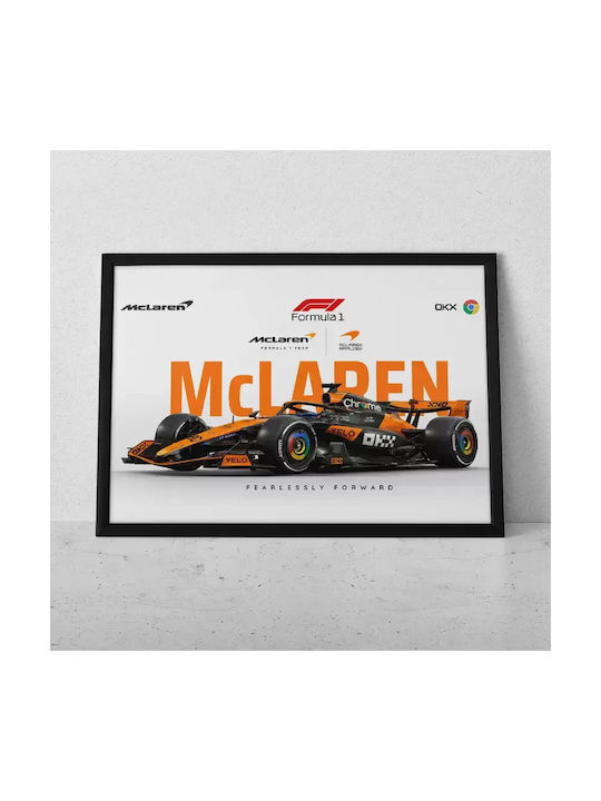 Poster Formula1 Mclaren Mastercard F1 Team F066 21cm X 30cm Premium Black Wooden Frame
