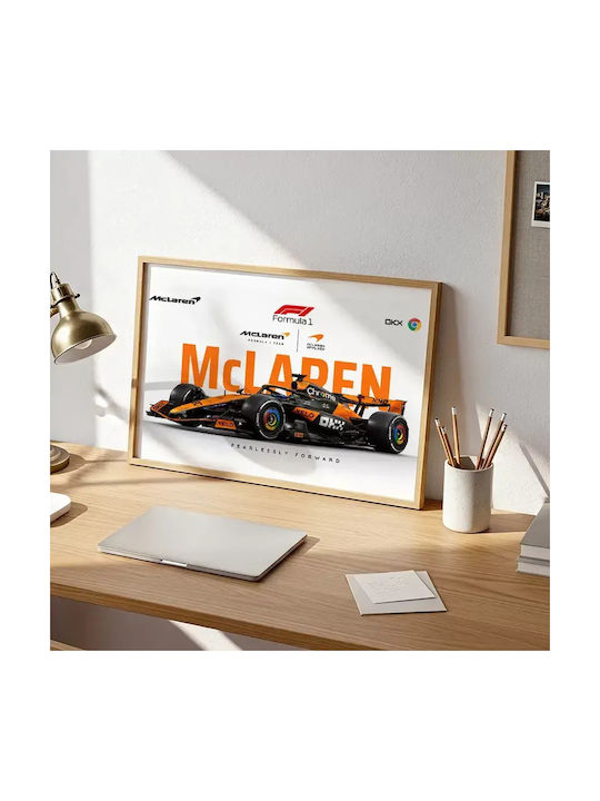 Poster Formula1 Mclaren Mastercard F1 Team F066 21cm X 30cm Premium Black Wooden Frame