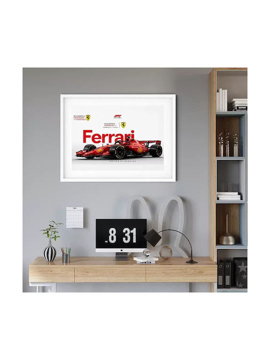 Poster Formula1 Scuderia Ferrari F063 60cm X 90cm Black Wooden Frame
