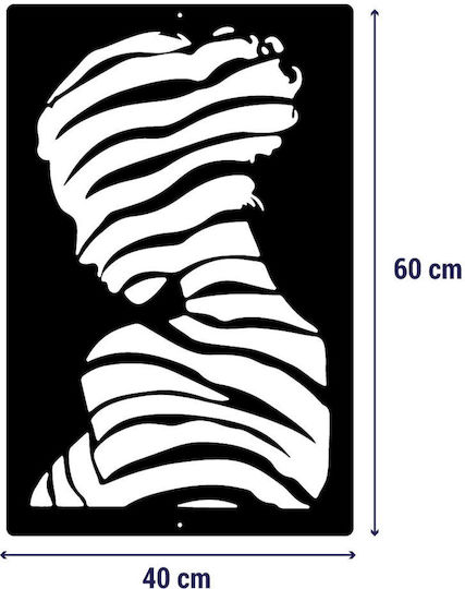 Decorative Silhouette Black Metal 60x40cm