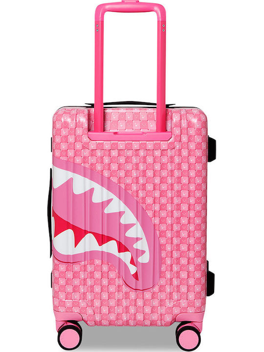 Sprayground Shinobi Sharks In Paris Cabin Hard Pink Suitcase Height 55cm