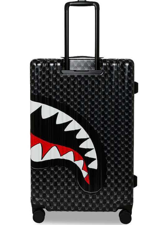 Sprayground Sharks In Paris Large Hard Black Suitcase 75cm Height