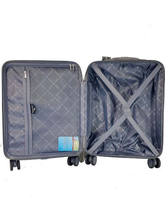 Beverly Hills Polo Club Cabin Hard Gray Travel Suitcase Height 55cm