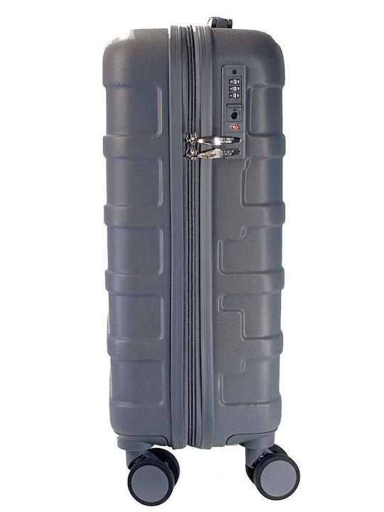 Beverly Hills Polo Club Cabin Hard Gray Travel Suitcase Height 55cm