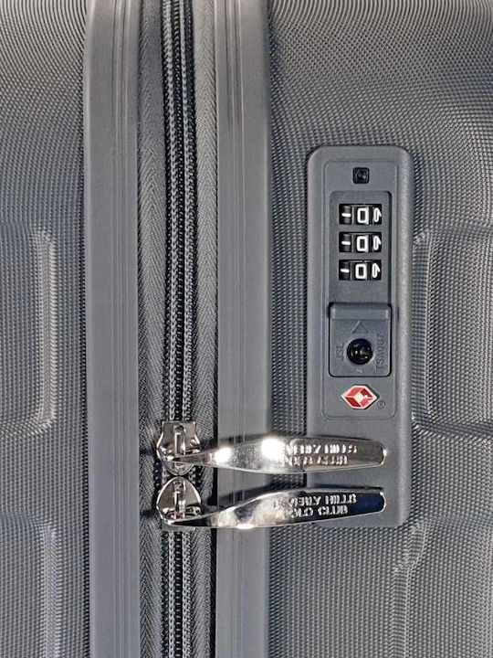 Beverly Hills Polo Club Cabin Hard Gray Travel Suitcase Height 55cm