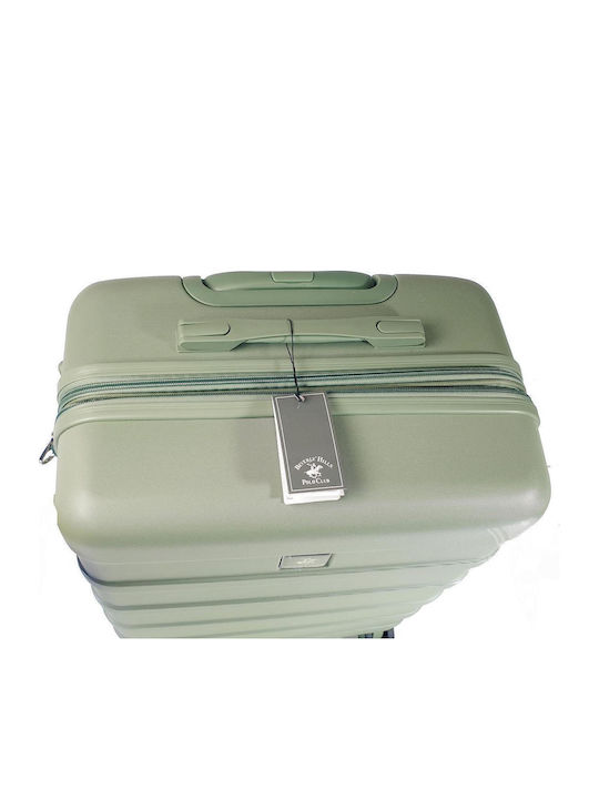 Beverly Hills Polo Club Large Hard Green Travel Suitcase Height 75cm