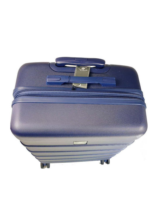 Beverly Hills Polo Club Large Hard Blue Travel Suitcase Height 75cm
