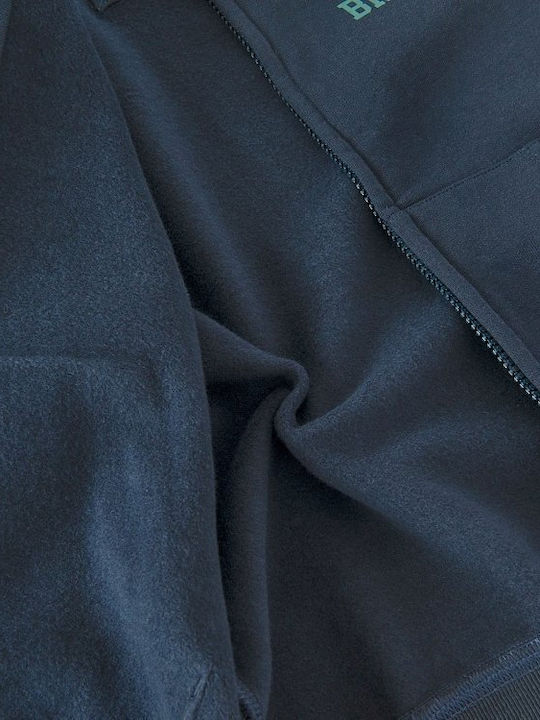 Kinder-Sweatshirt Strickjacke mit Kapuze Blau