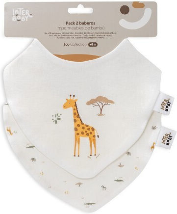 Interbaby Αδιάβροχη Μπαντάνα Υφασμάτινη με Κουμπί Beige 2τμχ Interbaby Αδιάβροχη Μπαντάνα Υφασμάτινη με Κουμπί Beige 2τμχ