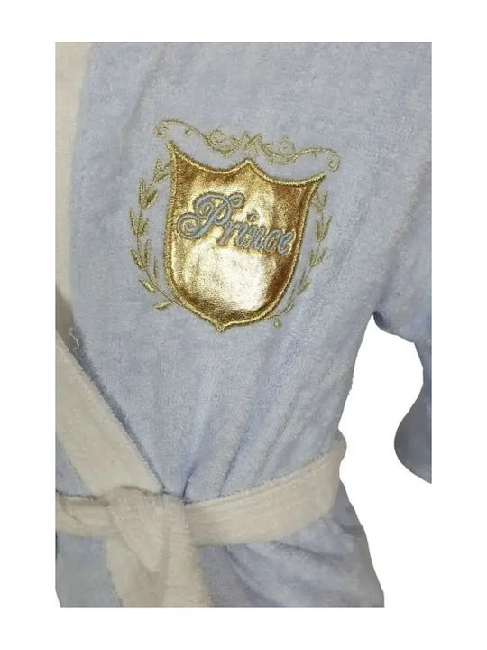 Minilori Baby Kids Bathrobe Light Blue with Hood