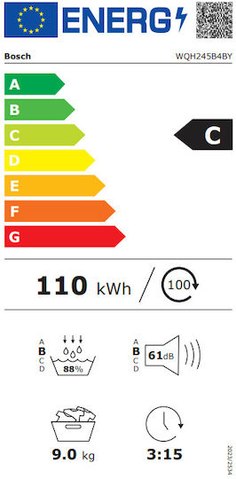 Bosch WQH245B4BY 9kg Tumble Dryer with Heat Pump