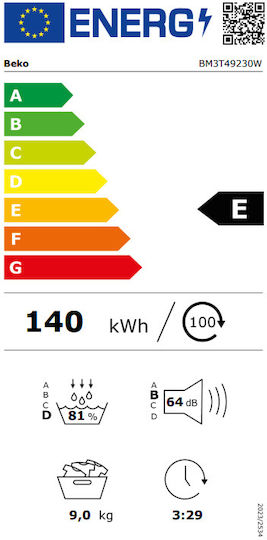 Beko BM3T49230W Tumble Dryer 9kg with Heat Pump