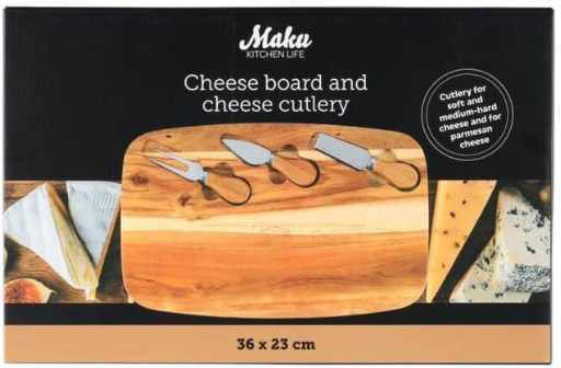 Maku Wooden Cheese Serving Platters 36x23cm 4 Pieces