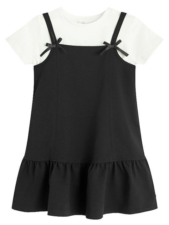 Kids Dress Short Sleeve Black