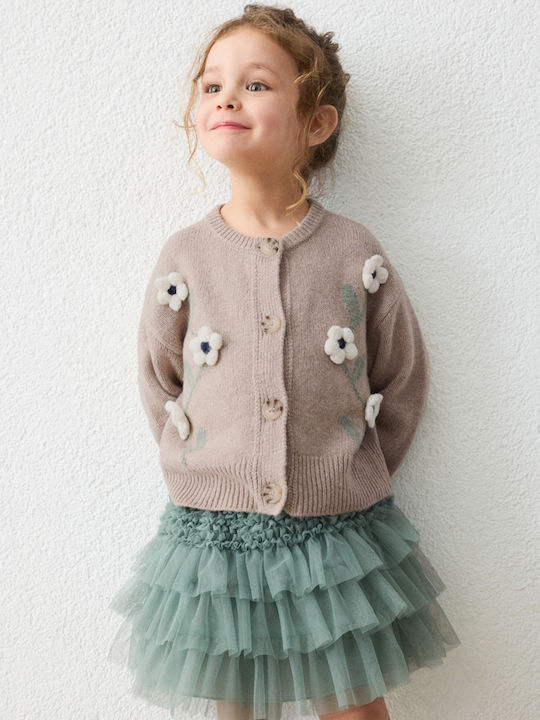 Kinder-Strickjacke Baumwolle Gofre