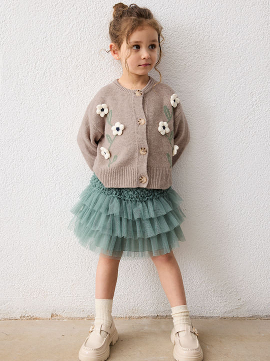 Kinder-Strickjacke Baumwolle Gofre