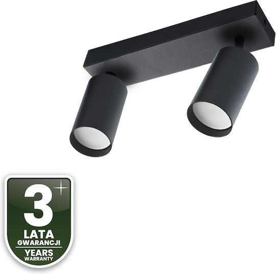 Ceiling Spot Light Tuba Spotlight Halogen Angled 2x GU10 Tabula Lumiled